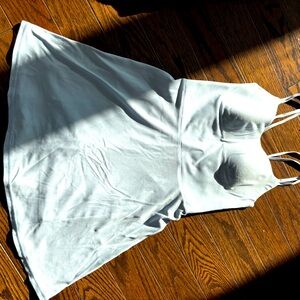 Light blue athletic dress with built in shorts